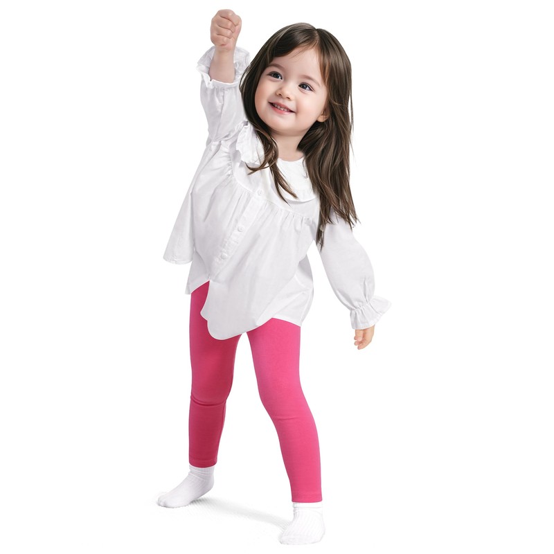 ZUEMET 2 Pack Toddler Girls Flare Pants Baby Cotton Leggings