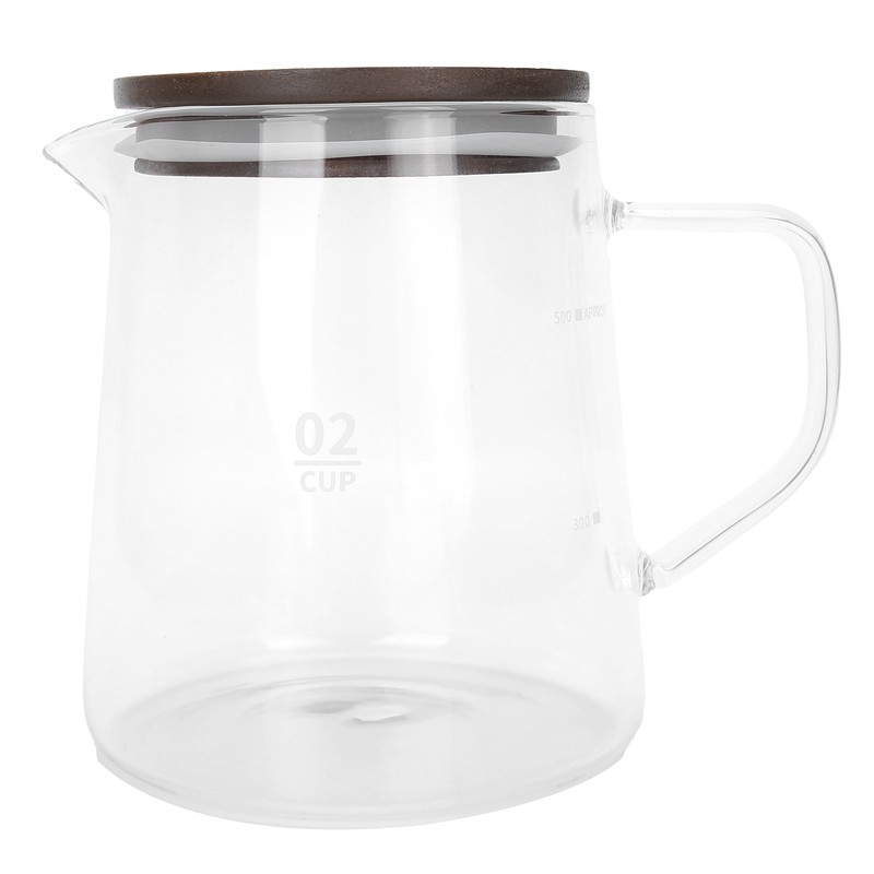 Coffee Pot with Lid HeatResistant Glass Heat Insulation Handle Kettle