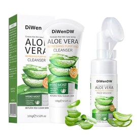 2 Limpiadores Faciales De Aloe Vera Para Mujeres Y Hombres, Espuma Hidratante Suave De Aloe Para Todo Tipo De Piel, Limpiador Facial Diario Sin Aceite