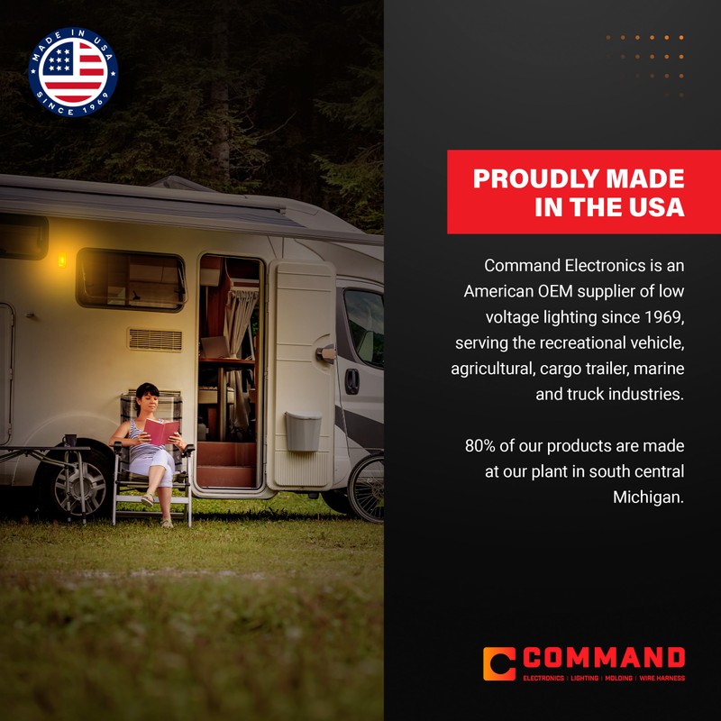 Command Electronics 12V LED Exterior Extruded Porch Light - Surface