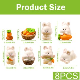 8pcs Set of Rabbit Car Screen Small Ornaments, Cute Car Accessories for Dashboard Display, Fun Animal Car Decorations for Interior Use