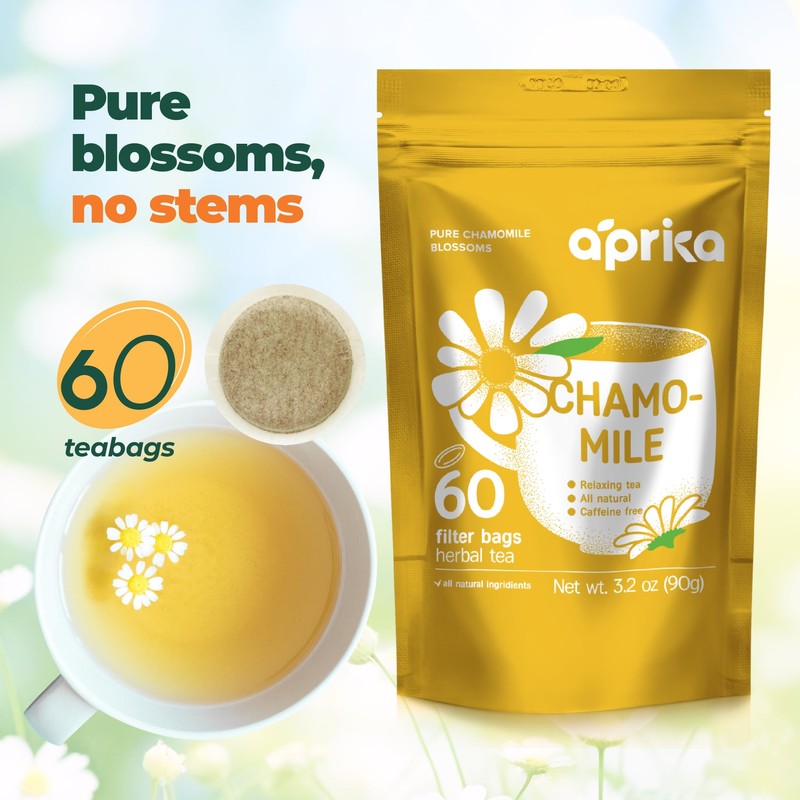 100% Pure Chamomile Tea - Only Flowers without Stems, Chamomile