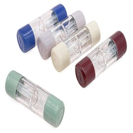 Set of 5 Hard Lens Contact Case with Left and Right Writing Travel Carrying Case Compatible with RGP Lens