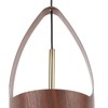 LED Chandelier Pendant Lamp Wood Grain Imitation Iorn Warm Lighting