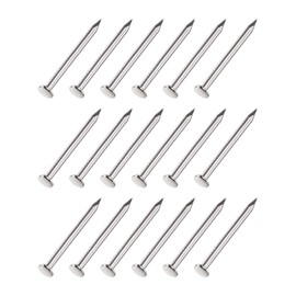 METALLIXITY Small Nails (1.2x16mm) 500pcs, Carbon Steel Tiny Hardware Nails - for Household Woodworking, Silver Tone