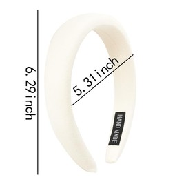 White Headband Hairband for Women Fancy Hair Head Bands for Thick Thin Hair Non Slip Hair Hoops for Teen Girl Cute Headbands with No Teeth Vintage Hair Accessories Ornament for Women Girls White