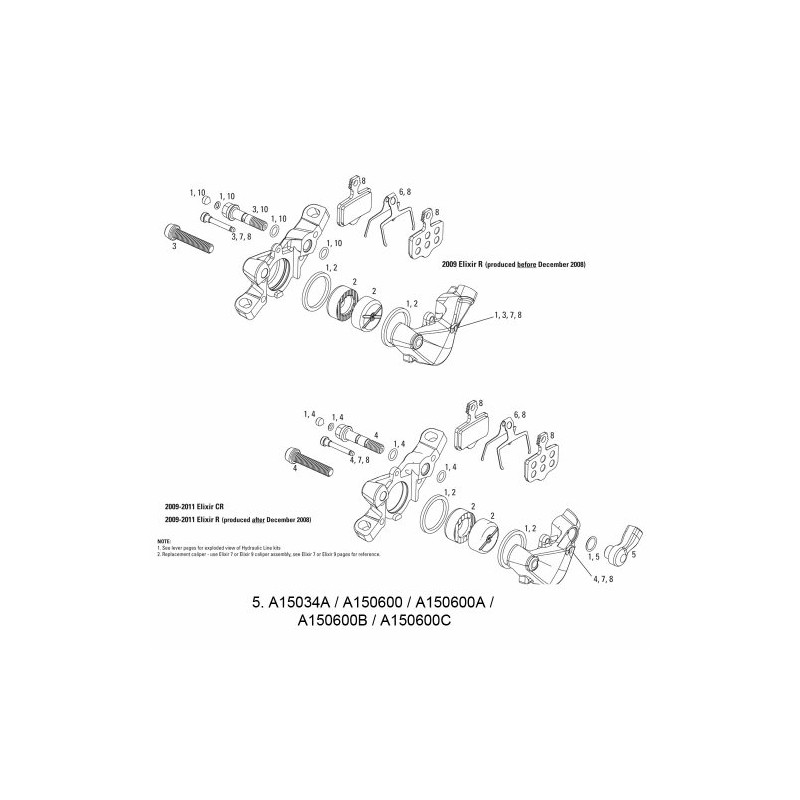 Avid Pad Pin Kit Elixir/Code/Guide R, RS, RSC Steel, 11.5015.036.010