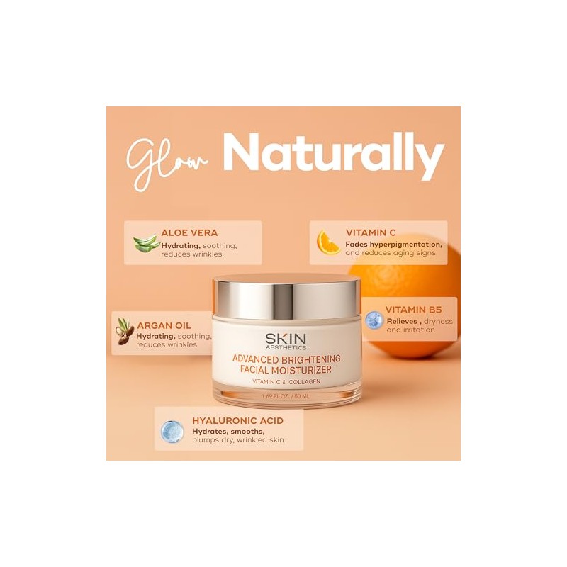 Vitamin C and Collagen Daily Face Moisturizer - Reduce Fine