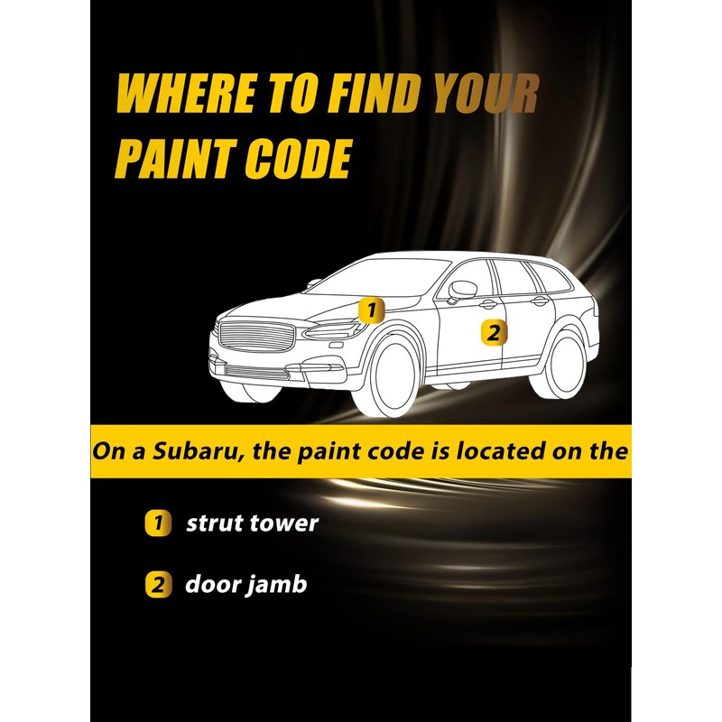 Crystal White Pearl Tricoat(K1X) Touch Up Paint Compatible with SUBARU,