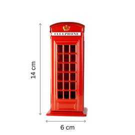 SAJAK London Red Telephone Money Box Piggy Bank Coins Jar Cash Safe Money Banks Phone Booth Metal Home Decoration Souvenir Keepsake Kiosk
