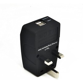 Ceptics UK Travel Adapter Plug with USB , Dual USB with 2 Inputs - Perfect for Traveling to England, Hong Kong, Uae, Dubai (Type G)