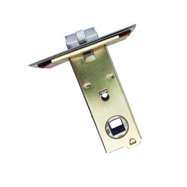 Qrity 55mm Tubular Latch, Forked Mortice Latch, Mute Door Sprung Latch, with Stainless Steel Panel for Internal Doors, Lever Door Handles
