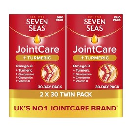Seven Seas JointCare + Turmeric, 60 Capsules + 60 Tablets, 2 Months Supply (2 x 30 Days Twin Pack), with Educational Leaflet