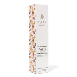 Bloom and Vines Shower Steamers, Relax - Menthol Sandalwood Orange