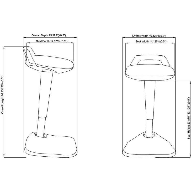 Lorell Active Office Chair, 36" x 16.1" x 15.4", Black