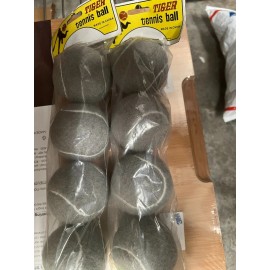 Tiger Pack of 8 Precut Gray Tiger Tennis Balls - Great For Dog Toys / Chair Legs