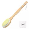 Metene Long Handle Body Brush Bamboo Dual-Sided Back Scrubber Shower