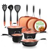 NutriChef 14-Piece Non-Stick Pots and Pans Set - Induction Ready