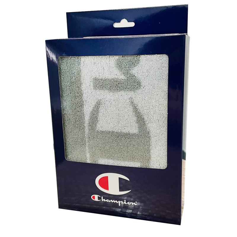 Champion 5065003300 Scarf Towel, Two-Tone Logo, Gray