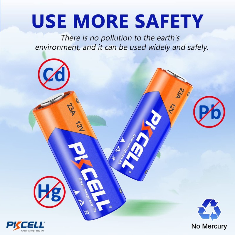 PKECLL 23A 12 Volt Battery 10-Count, A23 Battery for Garage