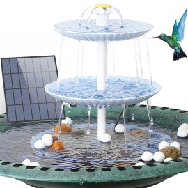 AISITIN 3 Tiered Bird Bath with 3.5W Solar Fountain for Bird Bath Outdoor Fountains