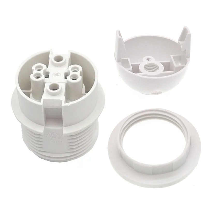JNXQWE E26 E27 Light Socket,Plastic Threaded Medium Base Lamp Holder