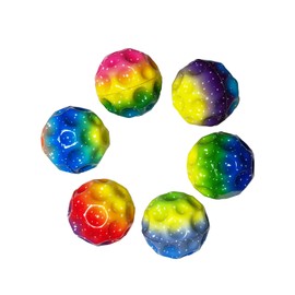 ZHEBAG Space Ball,Extreme High Bouncing Ball, Super High Bouncing Space Ball, Children's Sensory Ball, Athlete Training Ball (6 PCS Colorful)