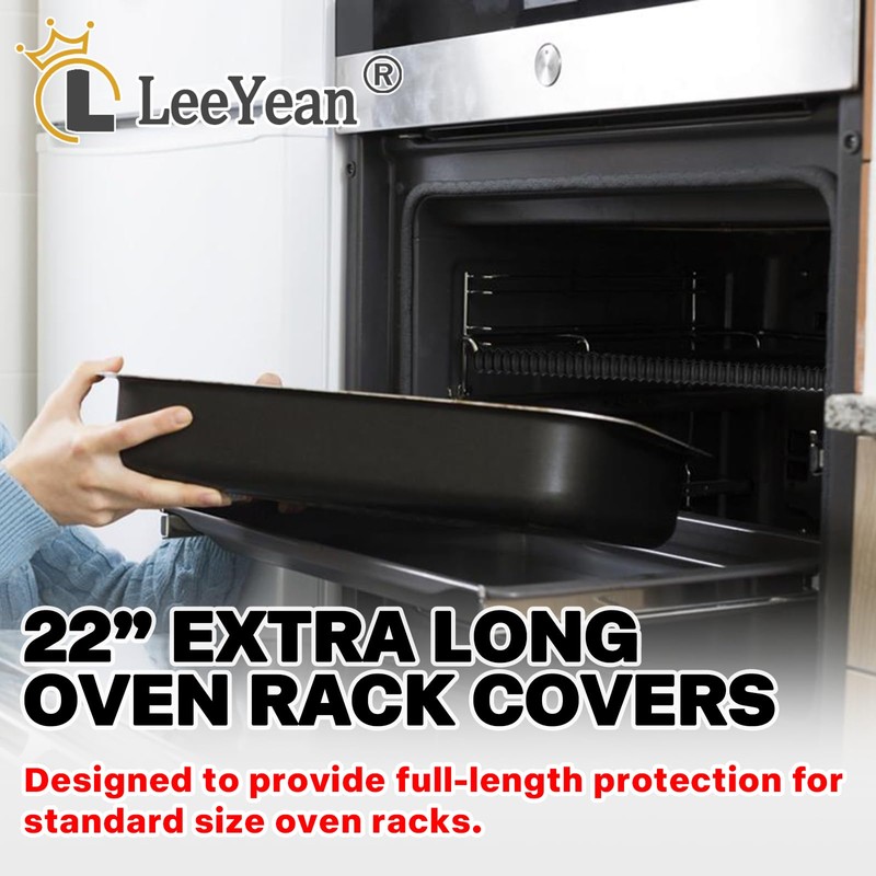 Extra Long Oven Rack Shields 22 Inch, 2 Pack Heat