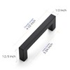 Ravinte 15 Pack 3-3/4 Inch Square Cabinet Handles Matte Black