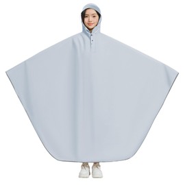 EnjoIt G5054 Raincoat, Bicycle Raincoat, Poncho, Unisex, Backpack-Compatible, Ultra Lightweight, Rain Poncho, Reflective Material, Transparent Visor, Waterproof, Windproof, For Work or School