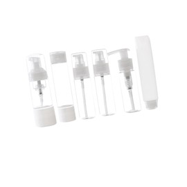 NOLITOY Travel Accessories Kit 5pc Press Pump Bottles Petg Subpackaging Bottles Empty Containers for Cosmetics