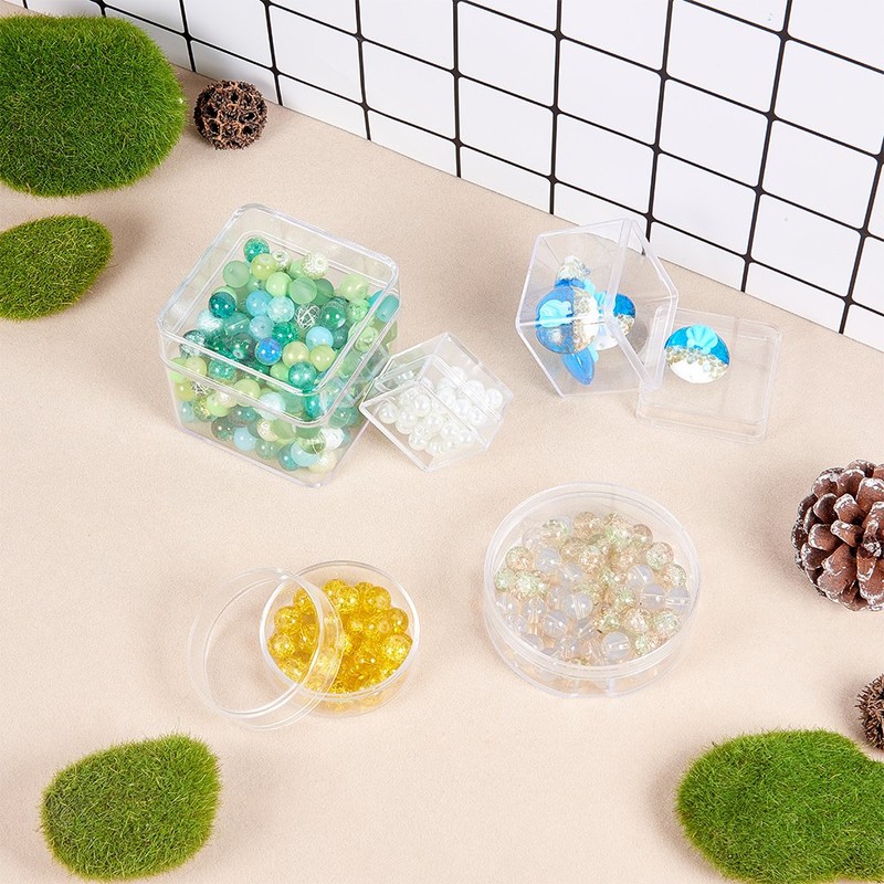 Benecreat 16 Piece Plastic Divided Case, High Transparency, Accessory Case,