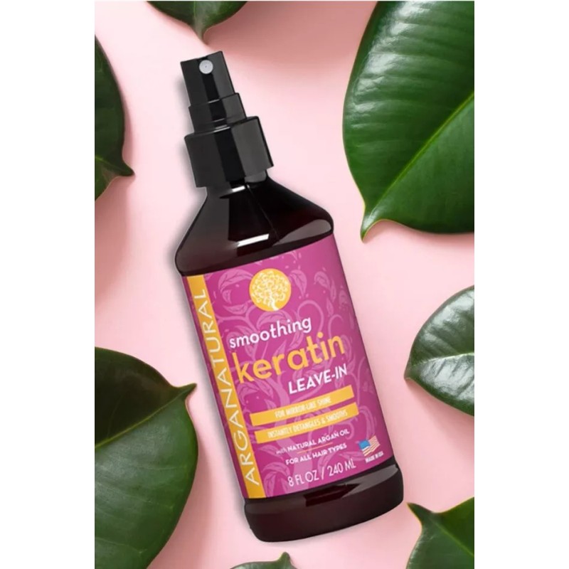 Arganatural Smoothing Keratin Leave-in Conditioner 8 Fl Oz