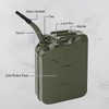5 Gallon Metal Can, Heavy-Duty Steel Container with Spout and
