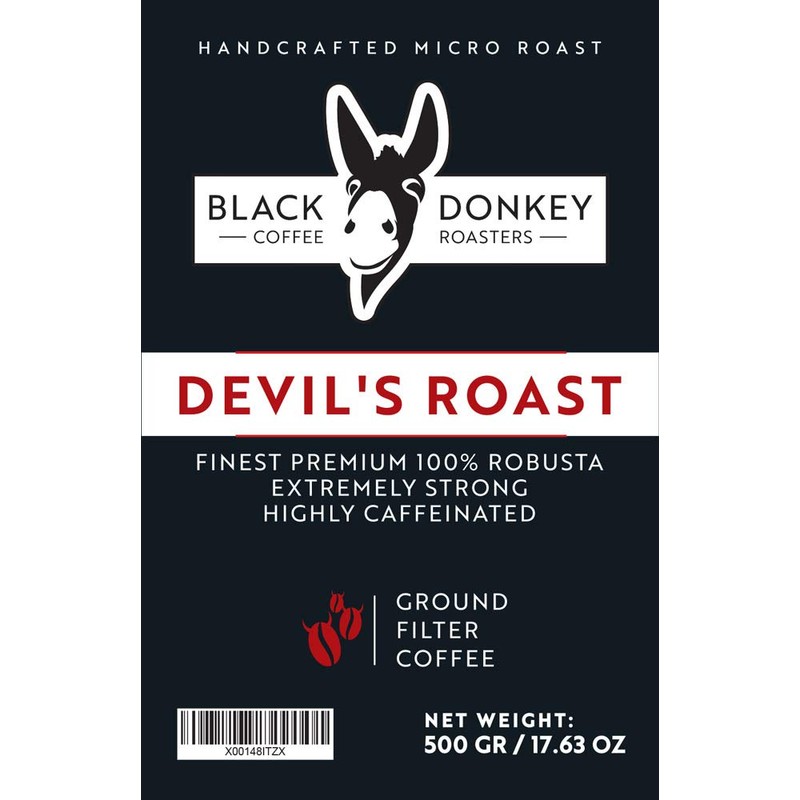 DEVIL'S ROAST | Extra-Strong Highly Caffeinated Bold Coffee | 500g