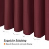 Gibelle Burgundy Red Shower Curtain, Waffle Weave Textured Fabric Shower