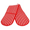 A & B TRADERS Butcher Stripe Double Oven Gloves, Quilted