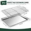 Half Sheet Pans with Rack Set [2 Pans + 2