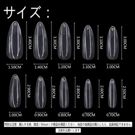 Nail Tips, MUNCVY Teardrop False Nail Nail Clear Nail Supplies 10 Sizes Solid Color Decoration Long Drip Nail Tips for Practice Pointed Sharp Perfect for Nails Long Nail Art 600 Count Clear