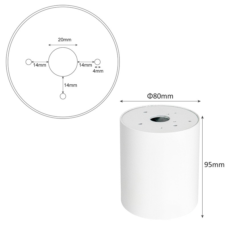 Gleonlux Ceiling Spotlight IP44 White GU10 Surface-Mounted Spotlights Flat Surface-Mounted