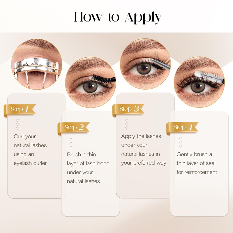 BEFER Lash Clusters, 132 Pcs D Curl Eyelash Clusters Volume