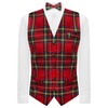King & Priory Traditional Red & Yellow Tartan Check Tailord