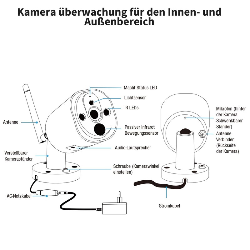 SecuFirst 2K Additional Camera for Security Cameras Outdoor Set (CWL401S,