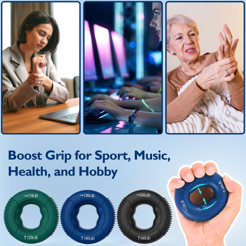 FitBeast Hand Grip Strengthener, Finger Exerciser, Forearm Strengthener Kit -