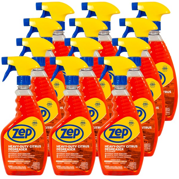 Zep Heavy-Duty Citrus Degreaser and Cleaner - 24 Ounce (Case of 12) ZUCIT24 - Removes Oil, Grease, Adhesive and Kitchen Soil
