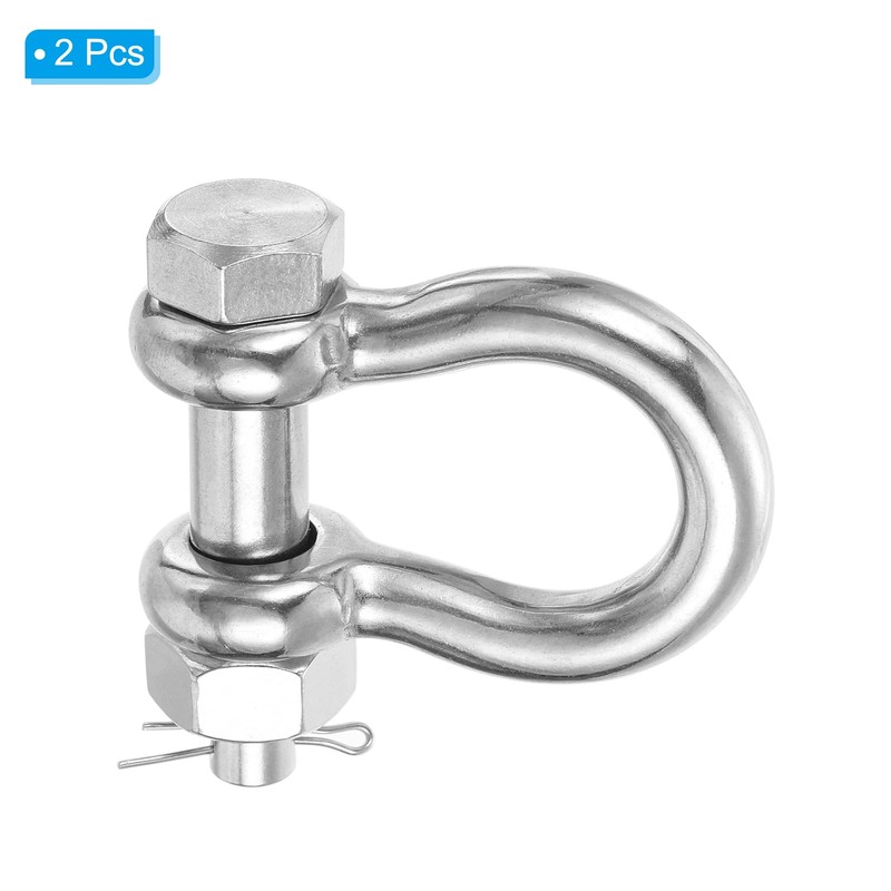 PATIKIL Shackle 3/8" with 1/2" Bolt 2204lbs, 2 Pack 316