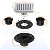 NIREU 6 Inch Square Shower Floor Drain with Removable Cover