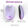 LKV Wireless Bluetooth Mouse, 2.4GHz Slim Purple Mouse with USB