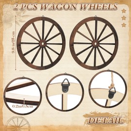 GliCraft 6 Pack 13 x 9 x 6 Inch Straw Hay Bale Stack Decoration Set Rustic Wooden Wagon Wheel Natural Hay Bales Boxes Western Cowboy Birthday Decor Photo Booth Props(Brown,Rustic)