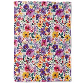 coedoaes Floral Fleece Blanket - 50x60in Colorful Flower Throw Blankets,Soft Cozy Lightweight, Ideal for Living Room Home Farmhouse Decor and Kids Women Girls Spring Gifts